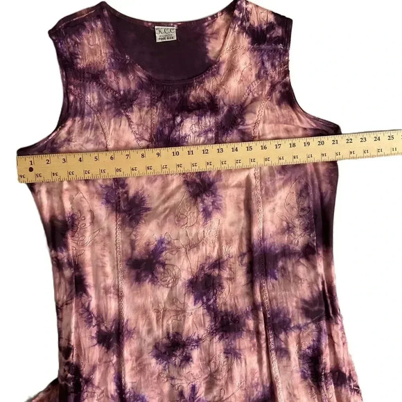 KCC Purple And Pink Tie Dye Sleeveless Dress - Picture 4 of 6